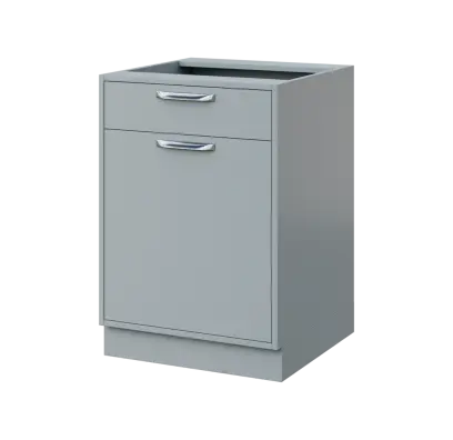 QS - 6DZ spodní skříňka, 1-dveřová/zásuvka, levá, 900x600x600, šedá